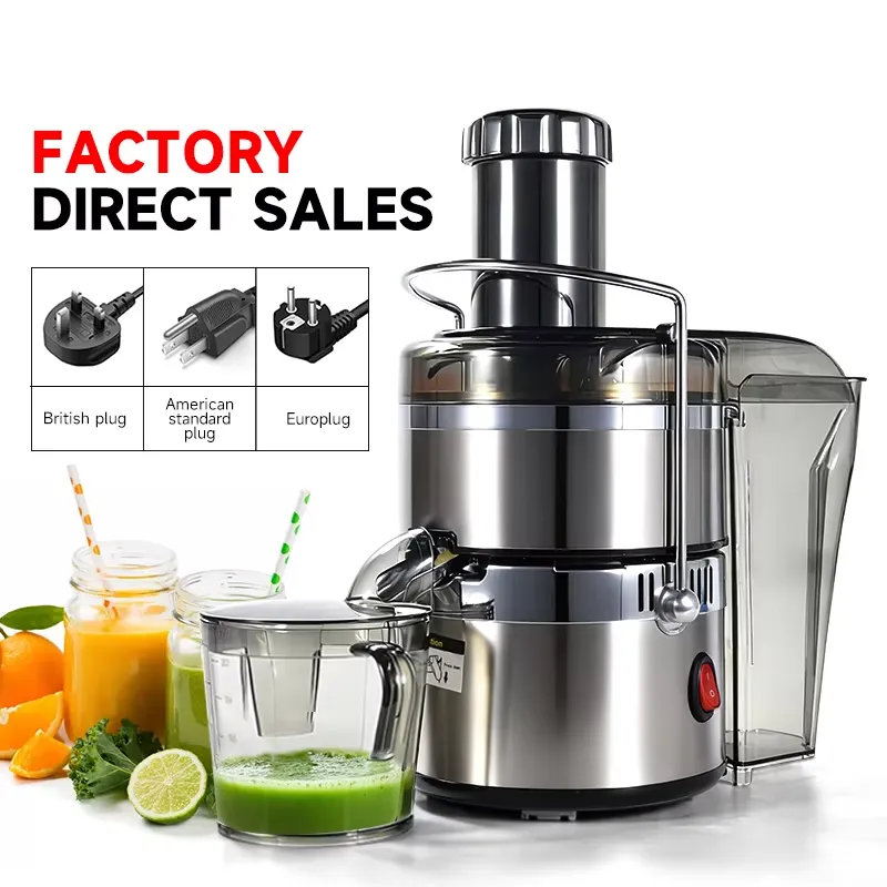 Electric Slow Juicer Cold Press - MOSEENER Elektrische RVS Slow Juicer met