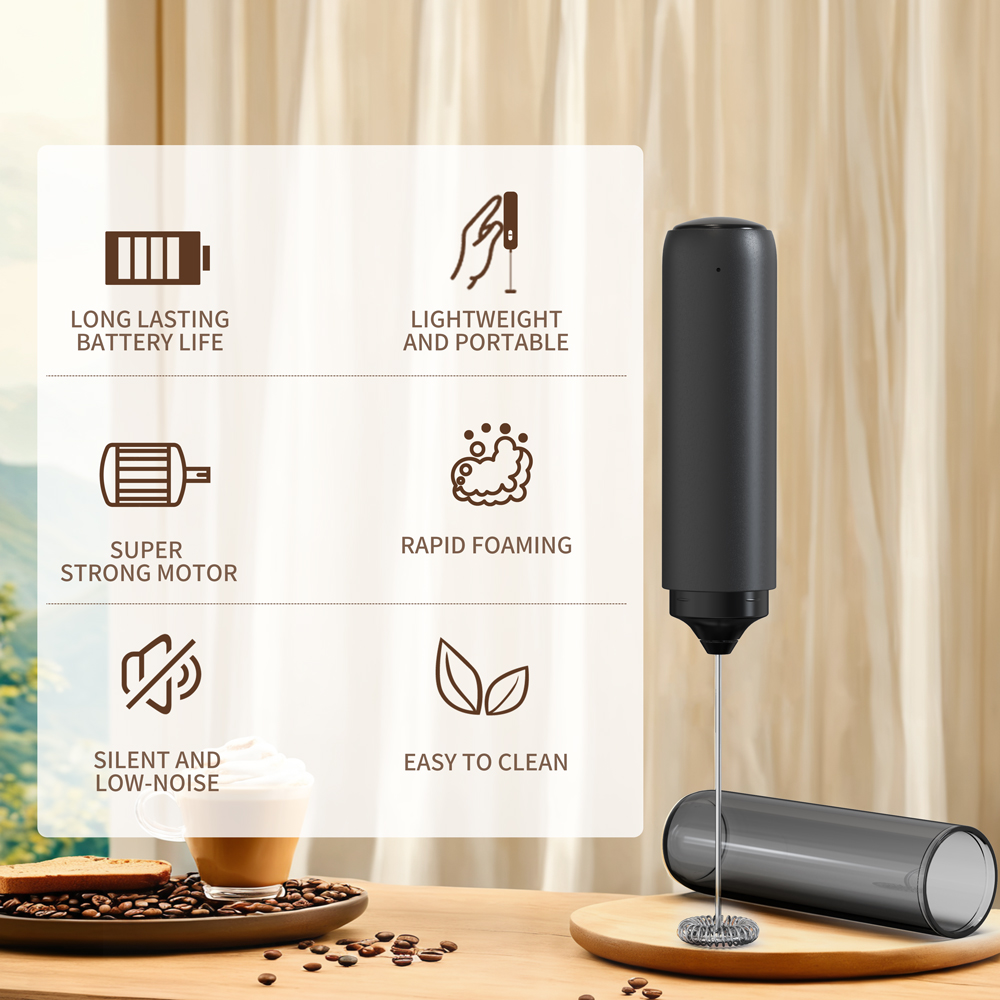 Electric Milk Frother Handheld - Keuken Krachtige Roerder Melkopschuimer Handheld Schuimmaker
