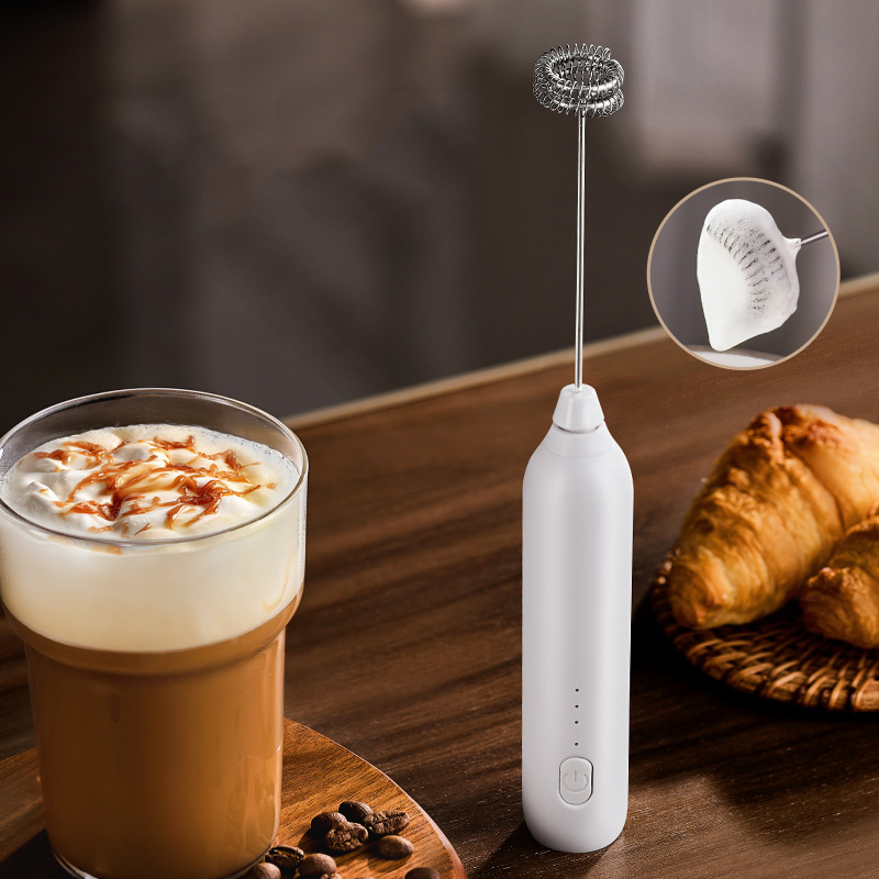 Electric Milk Frother Handheld - Elektrische koffiemelkopschuimer, handmatige eierklopper voor thuisgebruik,
