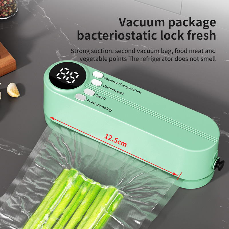Food Vacuum Sealer Machine - Verpakkingsapparatuur: kleine draadloze vacuümsealer, oplaadbare huishoudelijke