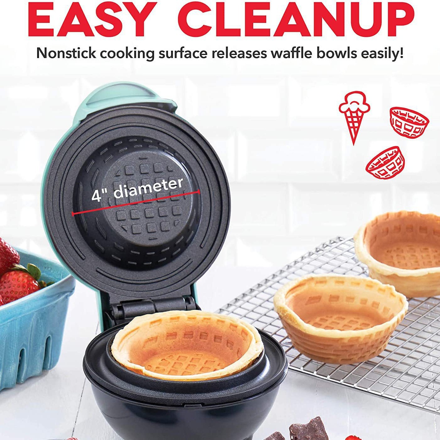 Mini Wafelkom Maker Elektrisch - Mini Waffle Maker Machine recensie en prijs