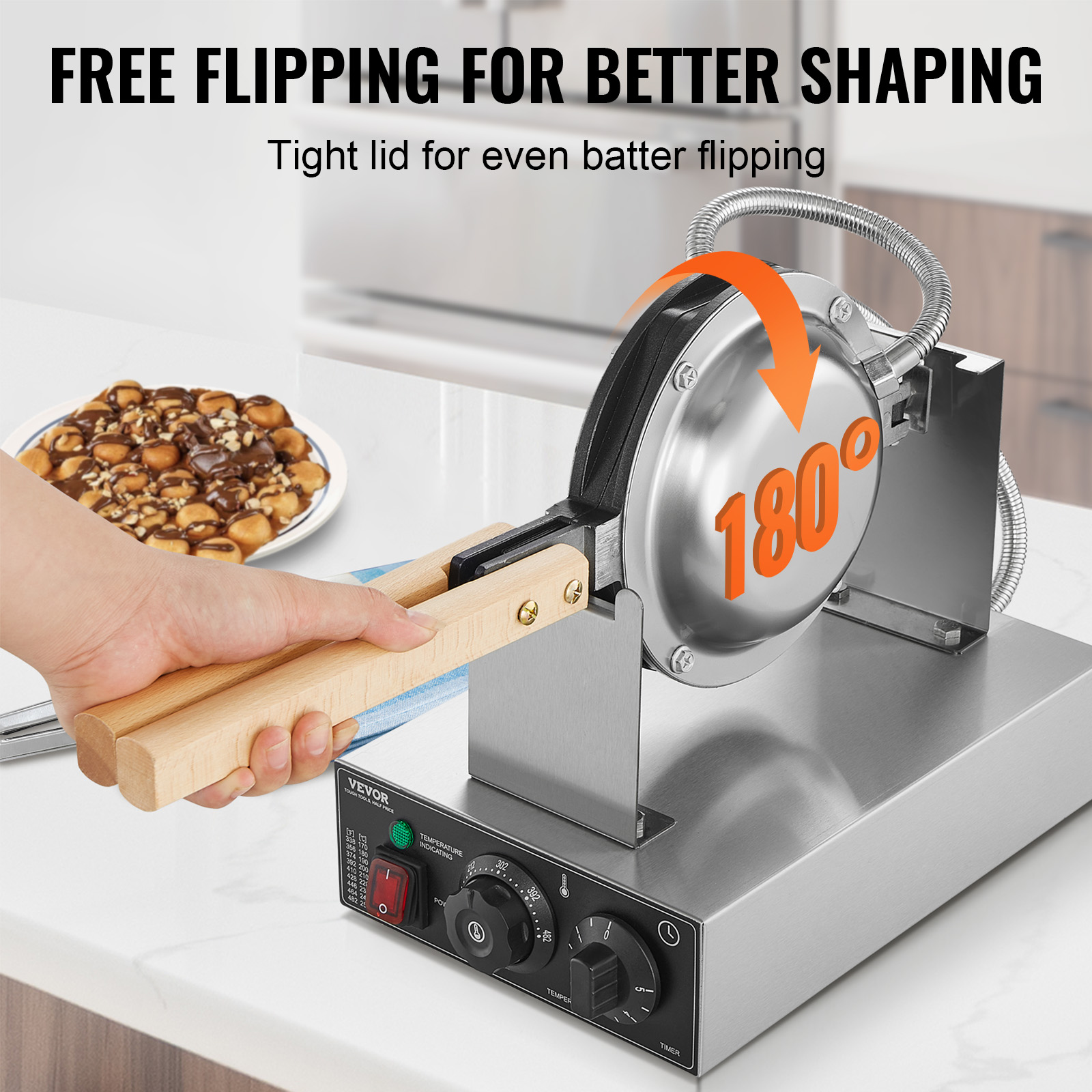 HomeWise Commercieel Ei Bubble - Mini Waffle Maker Machine recensie en prijs