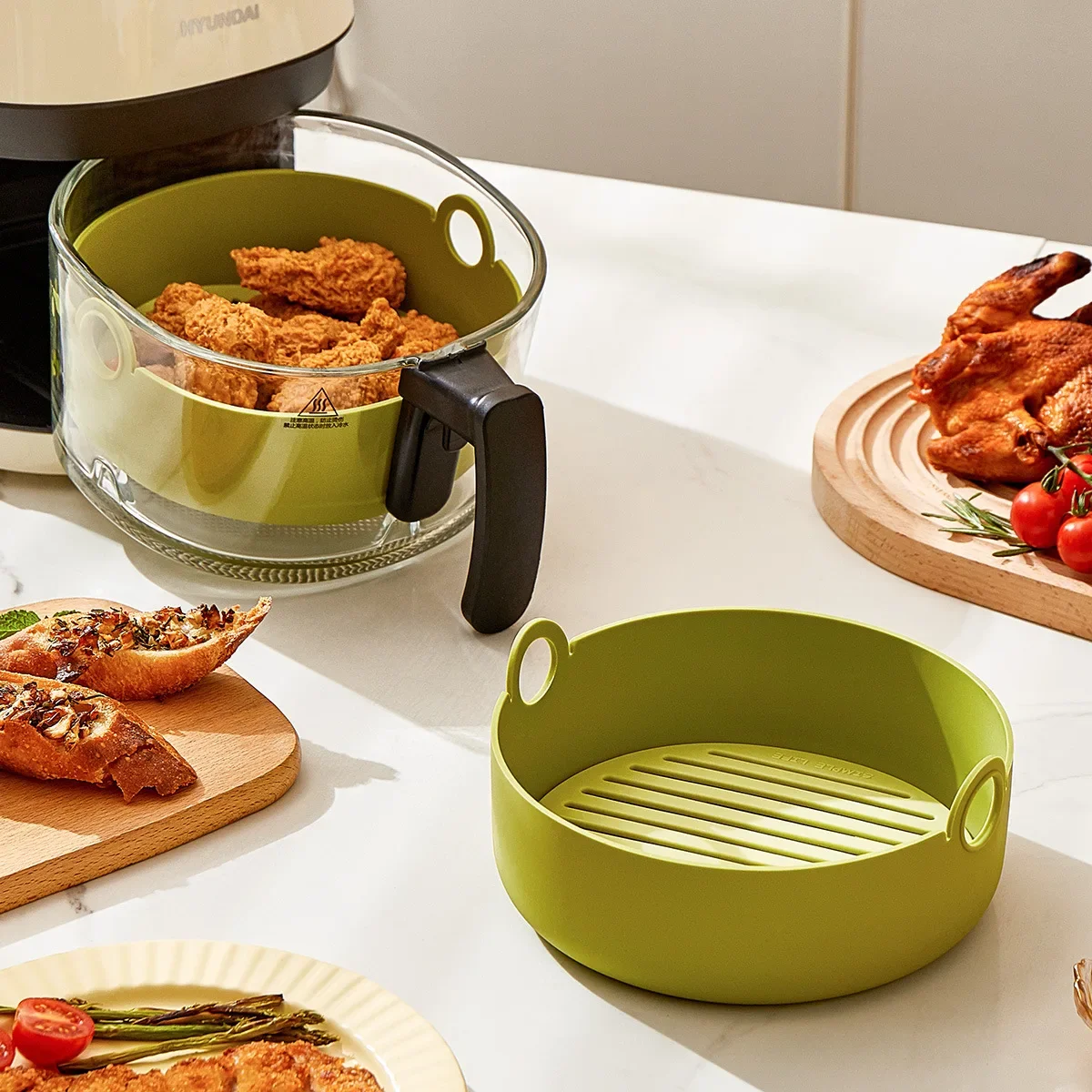 Ronde Lucht Friteuse Voeringen - Air Fryer Silicone Pot Liner recensie en prijs