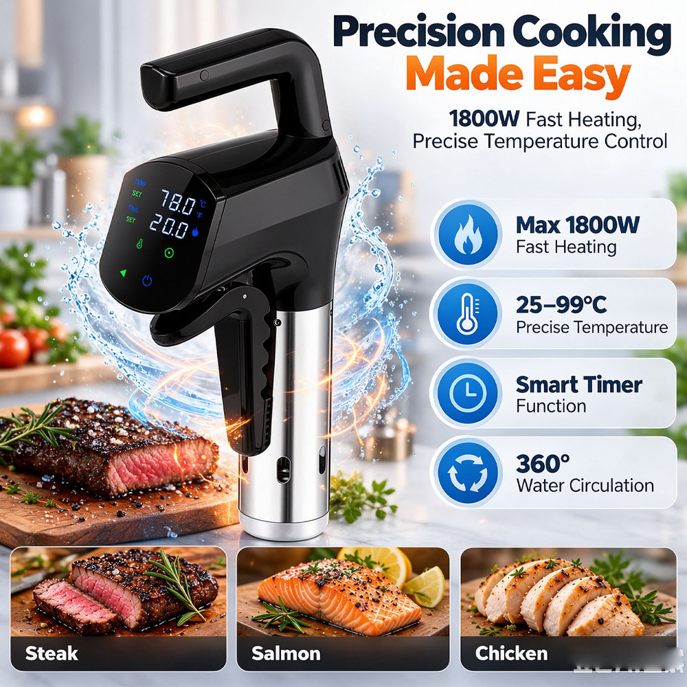 WiFi Sous Vide Fornuis 1800W I - Digital Sous Vide Precision Cooker recensie en prijs