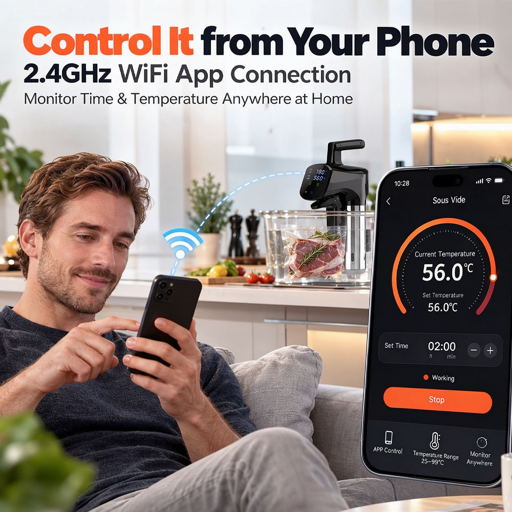 WiFi Sous Vide Fornuis 1800W I - Digital Sous Vide Precision Cooker recensie en prijs